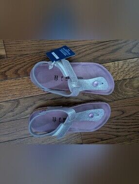 🆕 NWT NIB Birkenstock kids sparkly lavender Kairo sandals